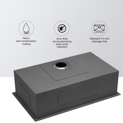 32 Inch Undermount Sink - 32"x19"x9" Undermount Stainless Steel Kitchen Sink 16 Gauge 9 Inch Deep Single Bowl Kitchen Sink Basin