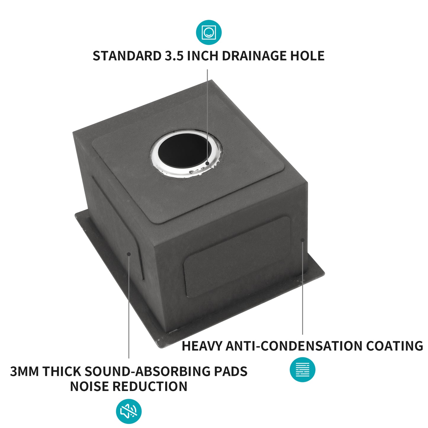 13 Inch Undermount Sink - 13" x 15" x 9" Undermount Stainless Steel Kitchen Sink 16 Gauge 9 Inch Deep Single Bowl Kitchen Sink Basin