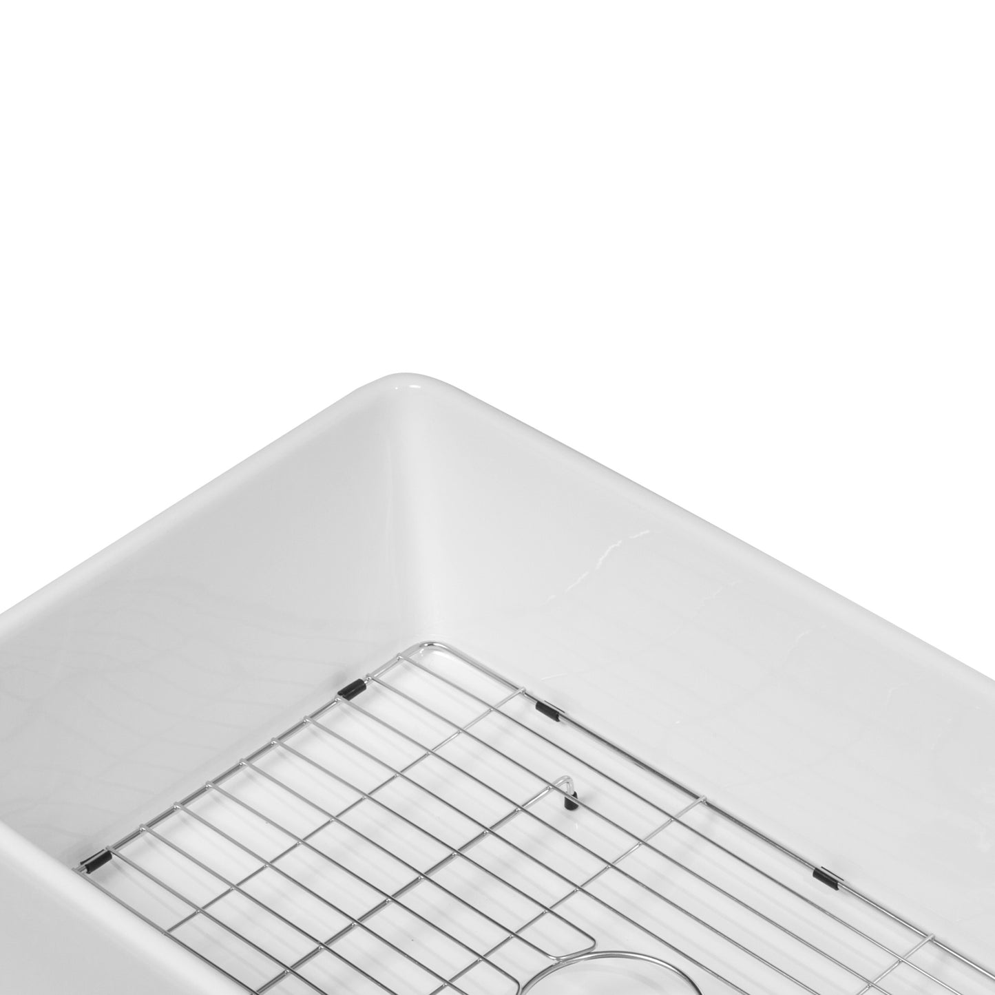 White Farmhouse Sink - 30 x 20 x 9 Inch White Farmhouse Kitchen Sink Apron Front Porcelain Ceramic Single Bowl Kitchen Sinks