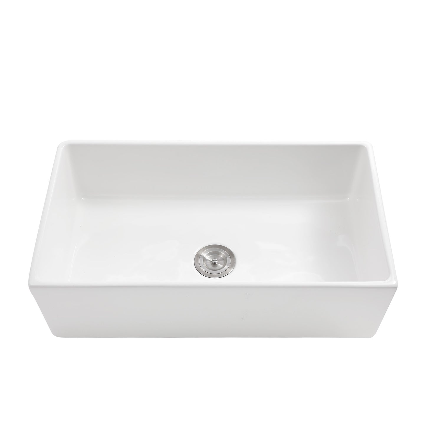 33 White Farmhouse Sink - 33 x 18 x 10 Inch Kitchen Sink White Undermount Single Bowl Apron Front Porcelain Ceremic Sink Farm Style