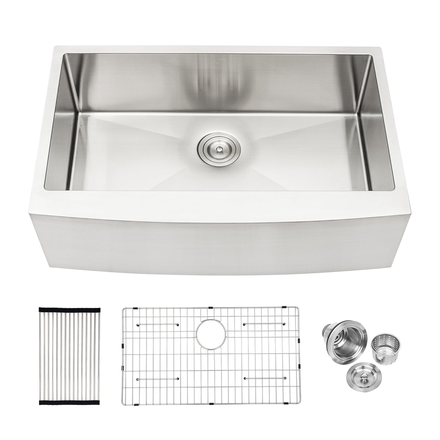 30 Inch Farmhouse Kitchen Sink - 30"x21"x10" Stainless Steel Apron Front Farmhouse Sink 10 Inch Deep 16 Gauge Single Bowl Kitchen Sink Basin