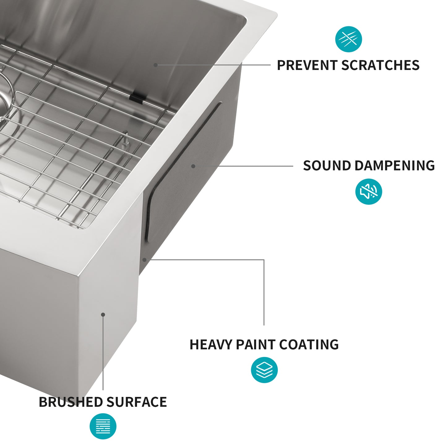30 Inch Farmhouse Kitchen Sink - 30"x21"x10" Stainless Steel Apron Front Farmhouse Sink 10 Inch Deep 16 Gauge Single Bowl Kitchen Sink Basin