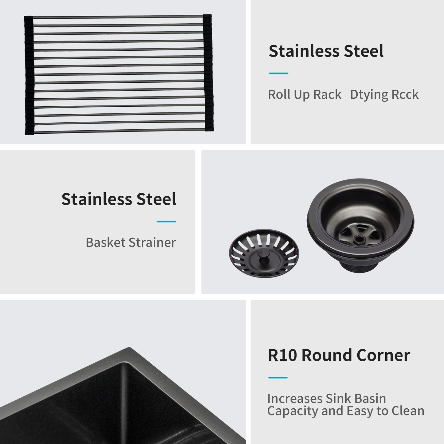 30 Black Farmhouse Sink 30 x 21 x 10 inches Stainless Steel Apron Front Kitchen Sink Gunmetal Black 16 Gauge 10 Inch Deep Single Bowl