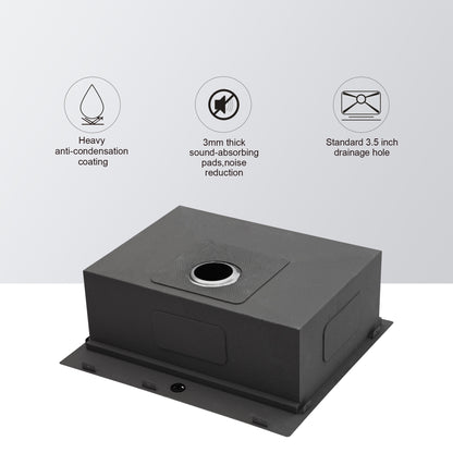 25 Inch Drop Kitchen Sink - 25" x 22" x 9" Kitchen Sink Stainless Steel 16 Gauge Workstation Sink Drop-in Topmount Single Bowl Kitchen Sink