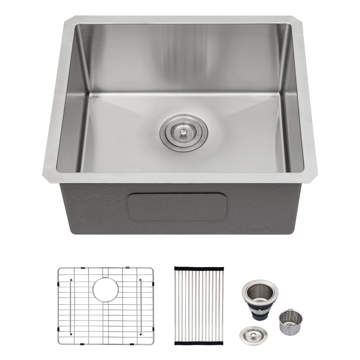 21 Inch Undermount Sink - 21" x 18" x 9" Undermount Stainless Steel Kitchen Sink 16 Gauge 9 Inch Deep Single Bowl Kitchen Sink Basin