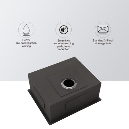 21 Inch Undermount Sink - 21" x 18" x 9" Undermount Stainless Steel Kitchen Sink 16 Gauge 9 Inch Deep Single Bowl Kitchen Sink Basin