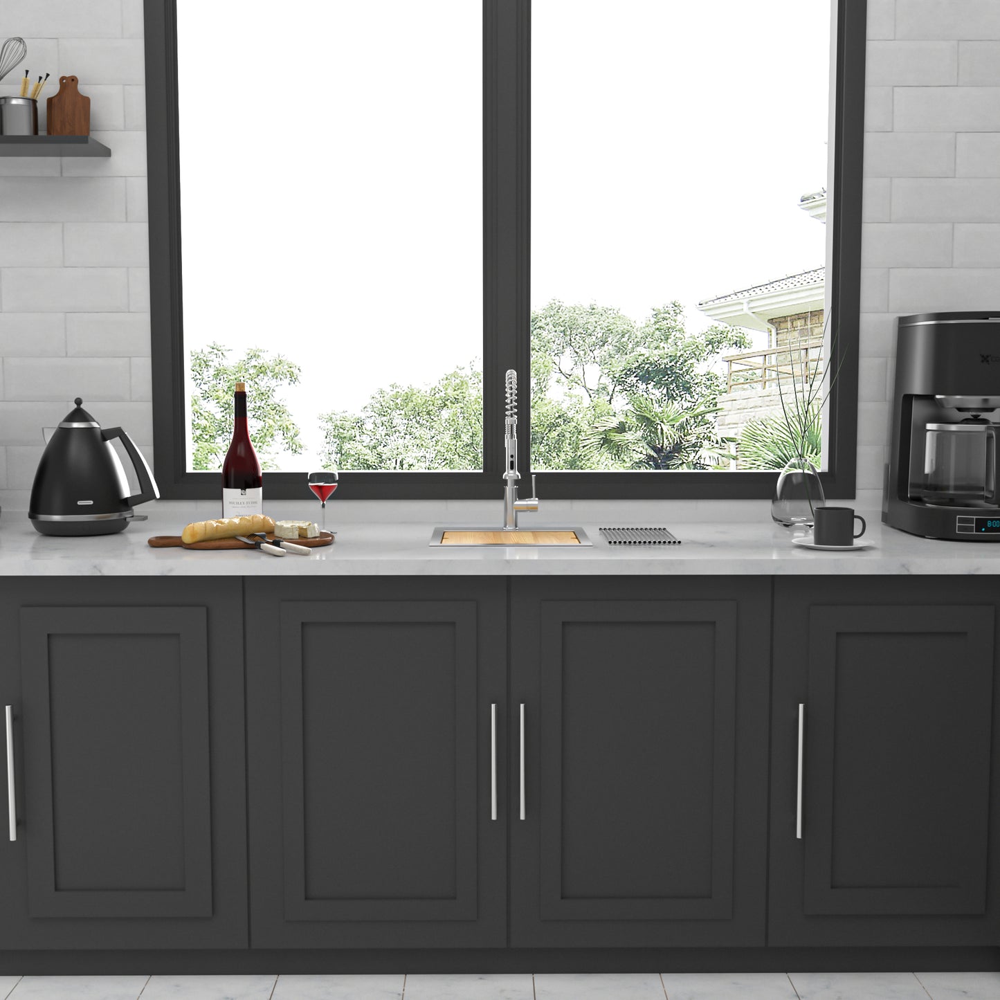 15 Inch Drop in Kitchen Sink - 15 " x 15" x 9" Kitchen Sink Stainless Steel 16 Gauge Workstation Sink Drop-in Topmount Single Bowl Kitchen Sink