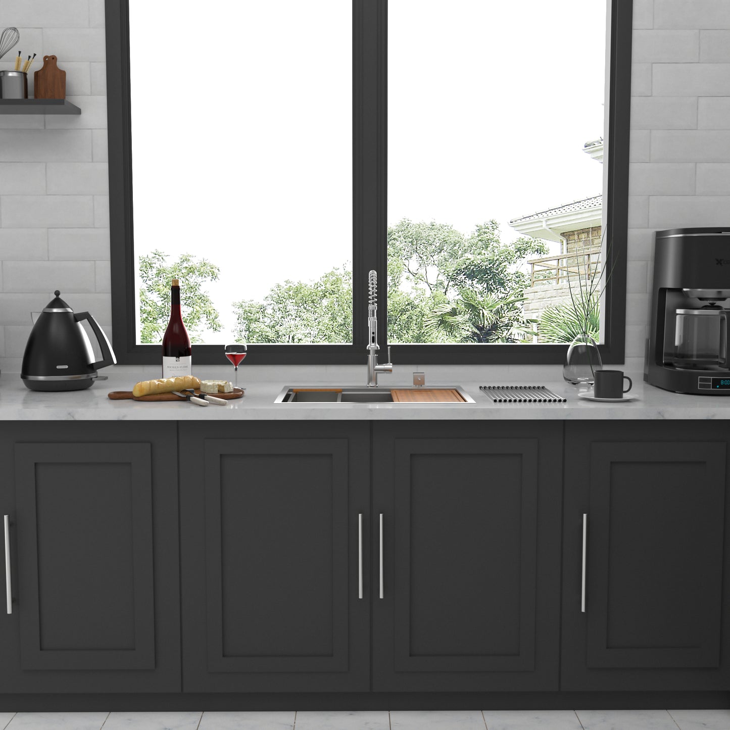 28 Inch Drop in Kitchen Sink - 28 "x 22" x 10" Kitchen Sink Stainless Steel 16 Gauge Workstation Sink Drop-in Topmount Single Bowl Kitchen Sink