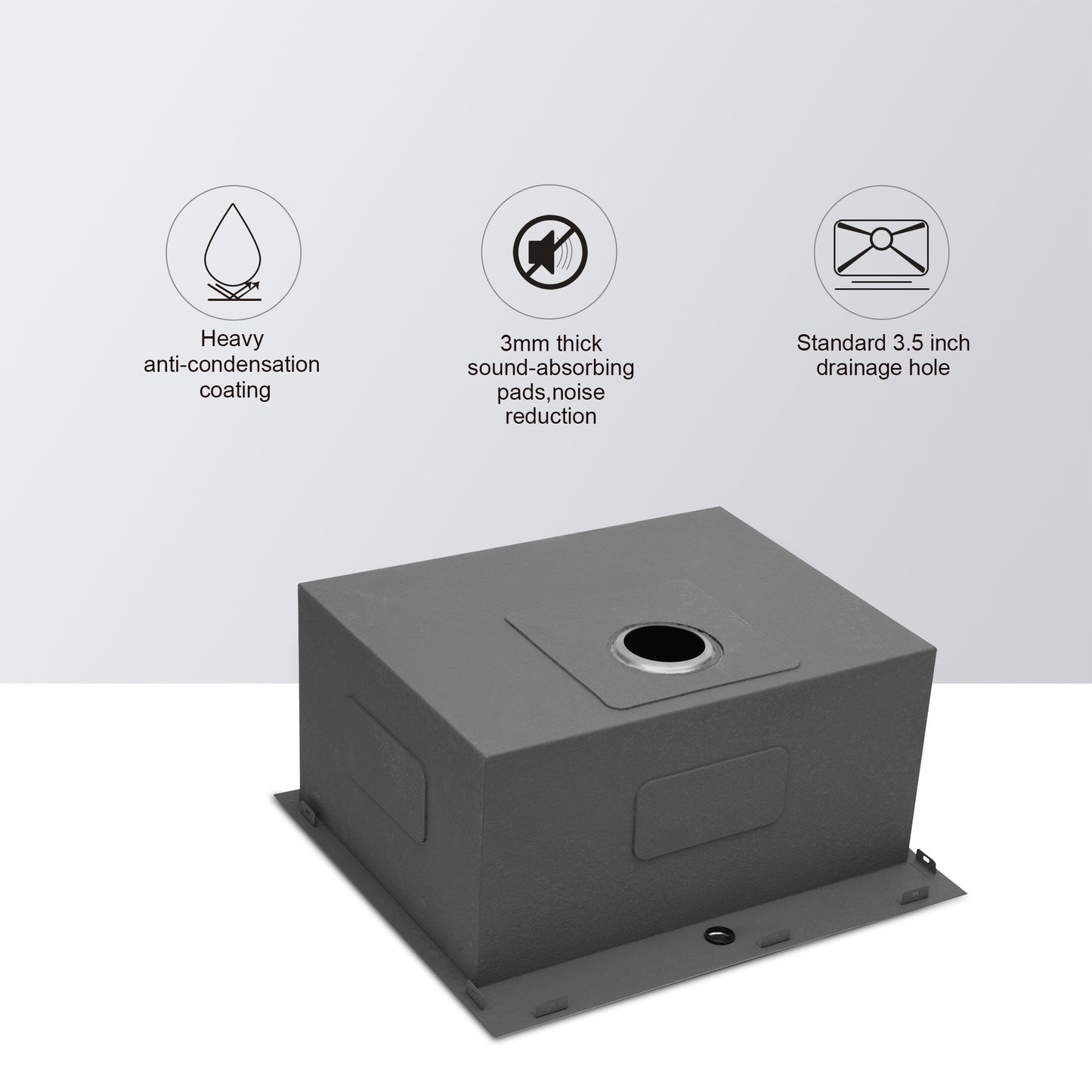 Laundry Sink - 22" x 22" Laundry Room Utility Sink Drop In Topmount 16 Gauge Stainless Steel 12 Inch Deep Single Bowl Above Counter Basin