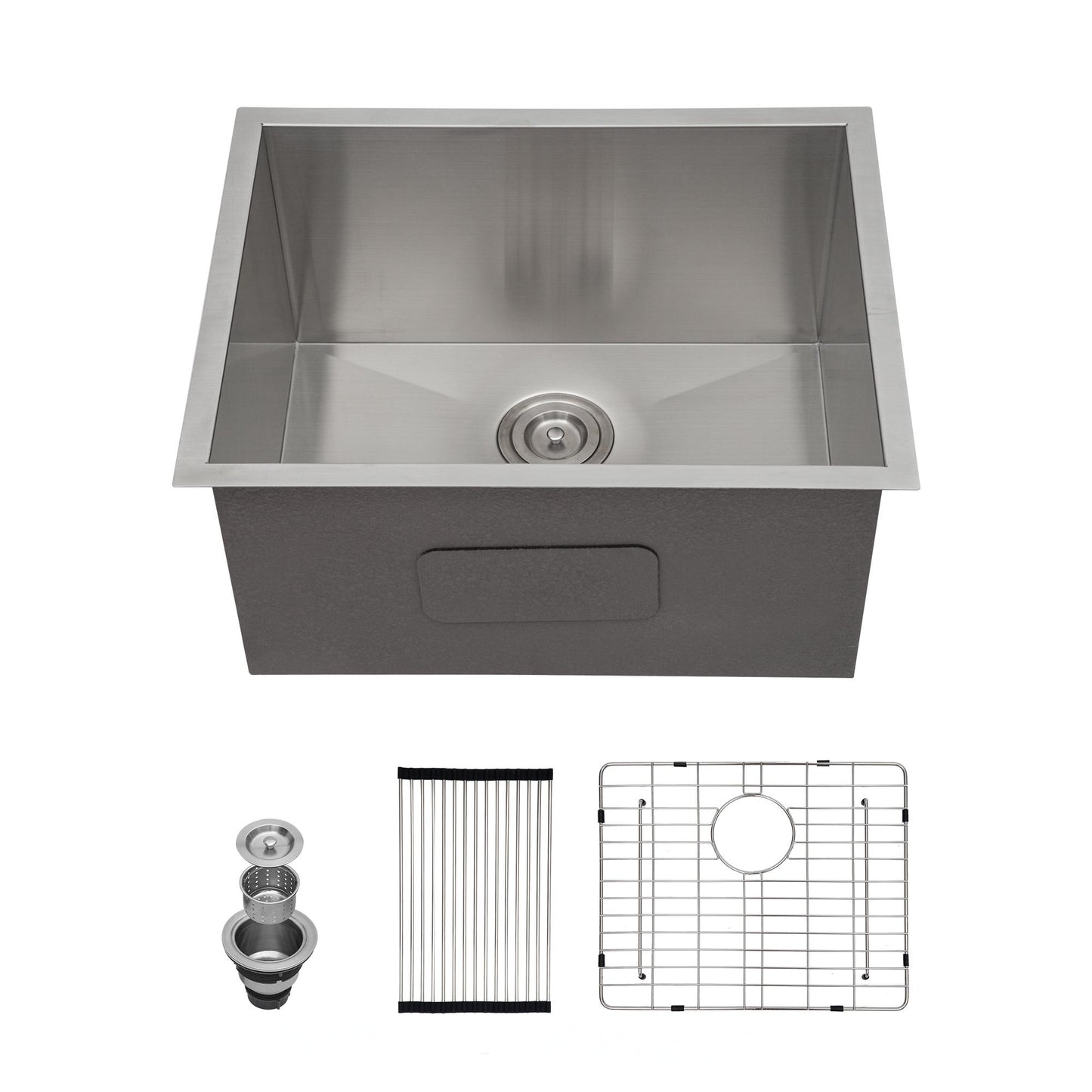 Laundry Sink 21 Inch - 21 x 18 x 12 Inch Undermount Laundry Utility Sink Deep Single Bowl 16 Gauge Stainless Steel Laundry Tub Sinks