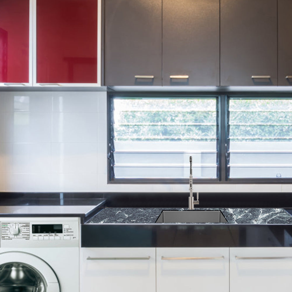 Laundry Sink 21 Inch - 21 x 18 x 12 Inch Undermount Laundry Utility Sink Deep Single Bowl 16 Gauge Stainless Steel Laundry Tub Sinks