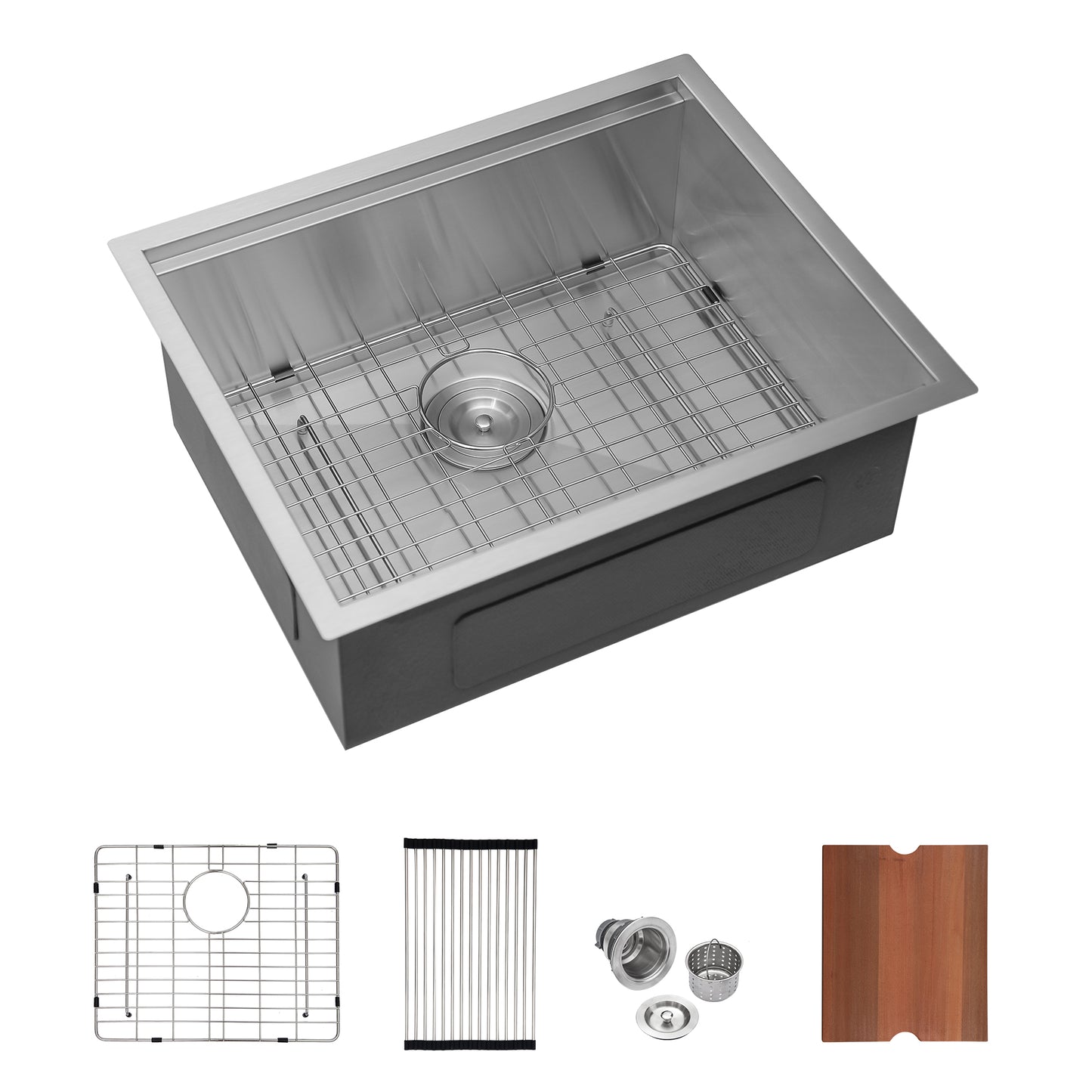 Laundry Workstation Sink - 23x19x13" Undermount Workstation Laundry Utility Sink Deep Single Bowl 16 Gauge Stainless Steel Laundry Tub Sinks