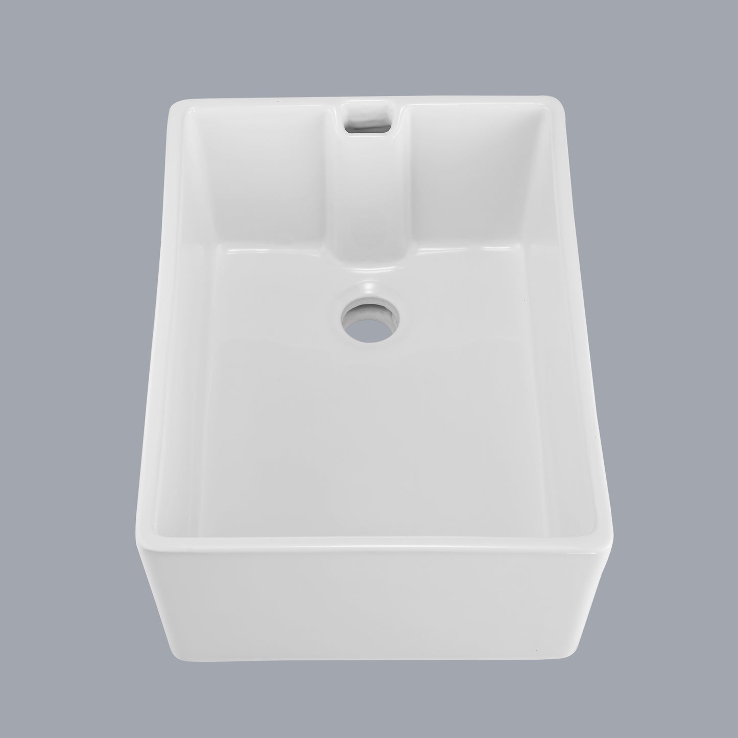 23.6" L X 18" W White Ceramic Single Bowl Kitchen Sink
