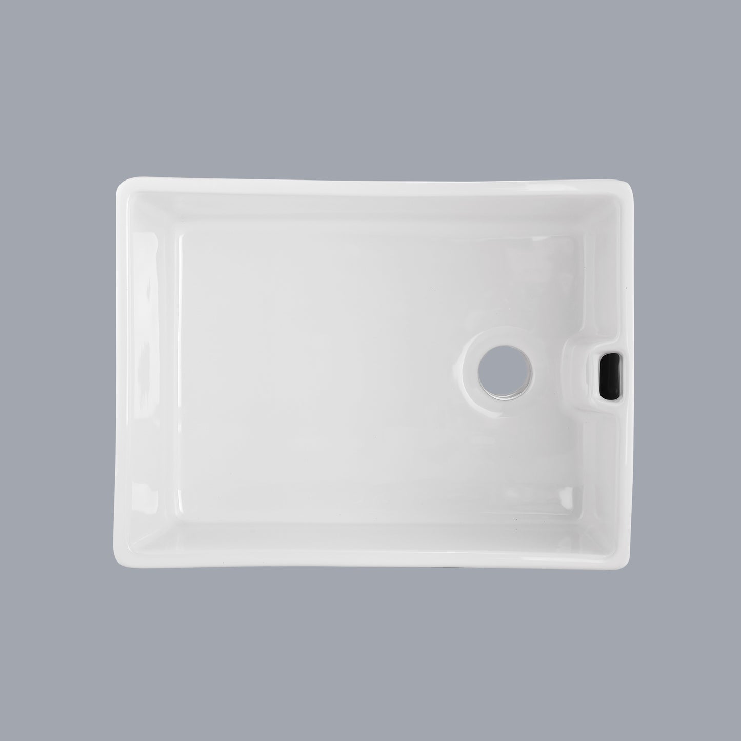 23.6" L X 18" W White Ceramic Single Bowl Kitchen Sink