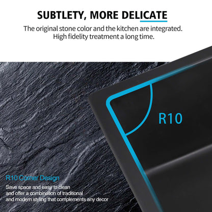 Quartz 13.77" L X 17.71" W Undermount Bar Sink With Basket Strainer