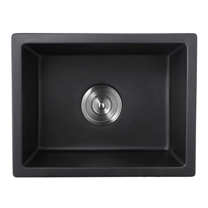 Quartz 13.77" L X 17.71" W Undermount Bar Sink With Basket Strainer