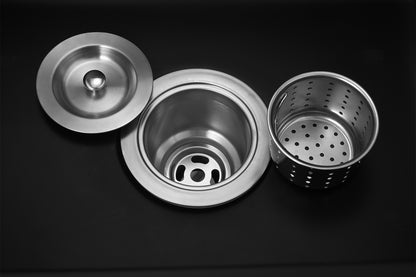 Quartz 13.77" L X 17.71" W Undermount Bar Sink With Basket Strainer