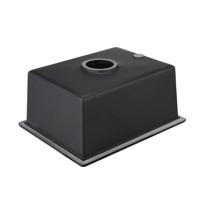 Quartz 13.77" L X 17.71" W Undermount Bar Sink With Basket Strainer