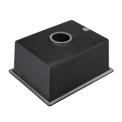 Quartz 13.77" L X 17.71" W Undermount Bar Sink With Basket Strainer