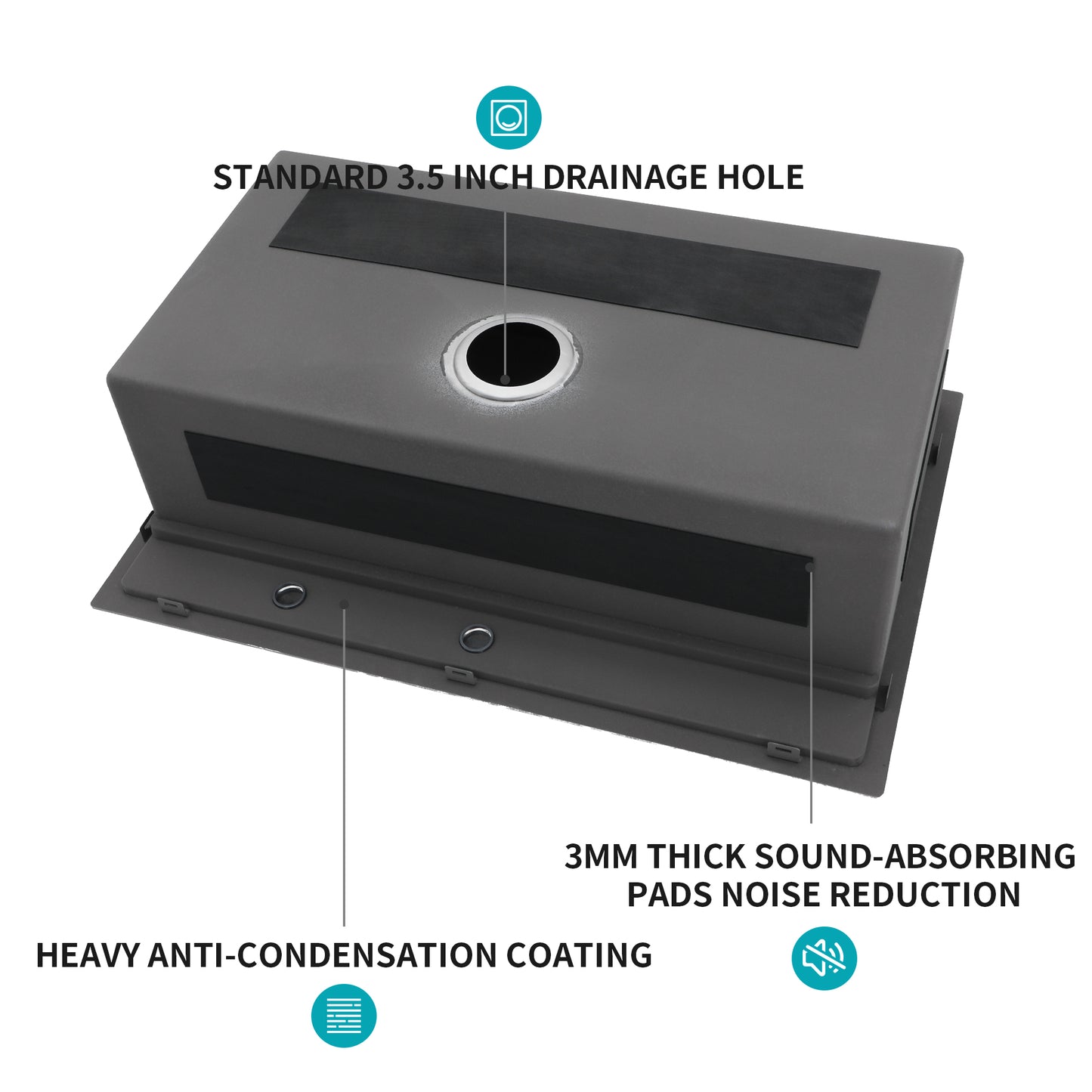 33" Drop in Kitchen Sink - 33 x 22 x 10 inch Kitchen Sink Topmount Single Bowl 16 Gauge Stainless Steel Ledge Workstation Kitchen Sinks