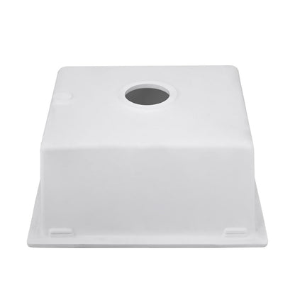 Quartz 18" L X 16" W Undermount Bar Sink With Grid And Strainer