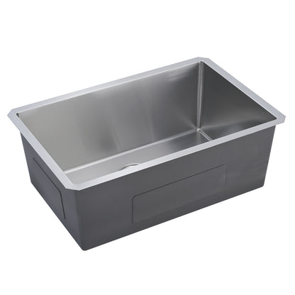 32" L X 19" W Undermount Single Bowl 18 Gauge 304 Stainless Steel Kitchen Sink (Sink Only)