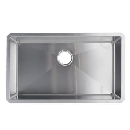 32" L X 19" W Undermount Single Bowl 18 Gauge 304 Stainless Steel Kitchen Sink (Sink Only)