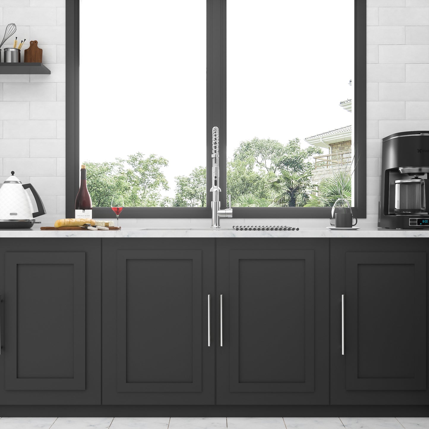 16 Gauge Stainless Steel 32 x 18 x 9 inch Undermount Double Bowl Kitchen Sink (50/50) with 9 Inch Deep Sink