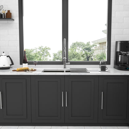 16 Gauge Stainless Steel 32 x 18 x 9 inch Undermount Double Bowl Kitchen Sink (50/50) with 9 Inch Deep Sink