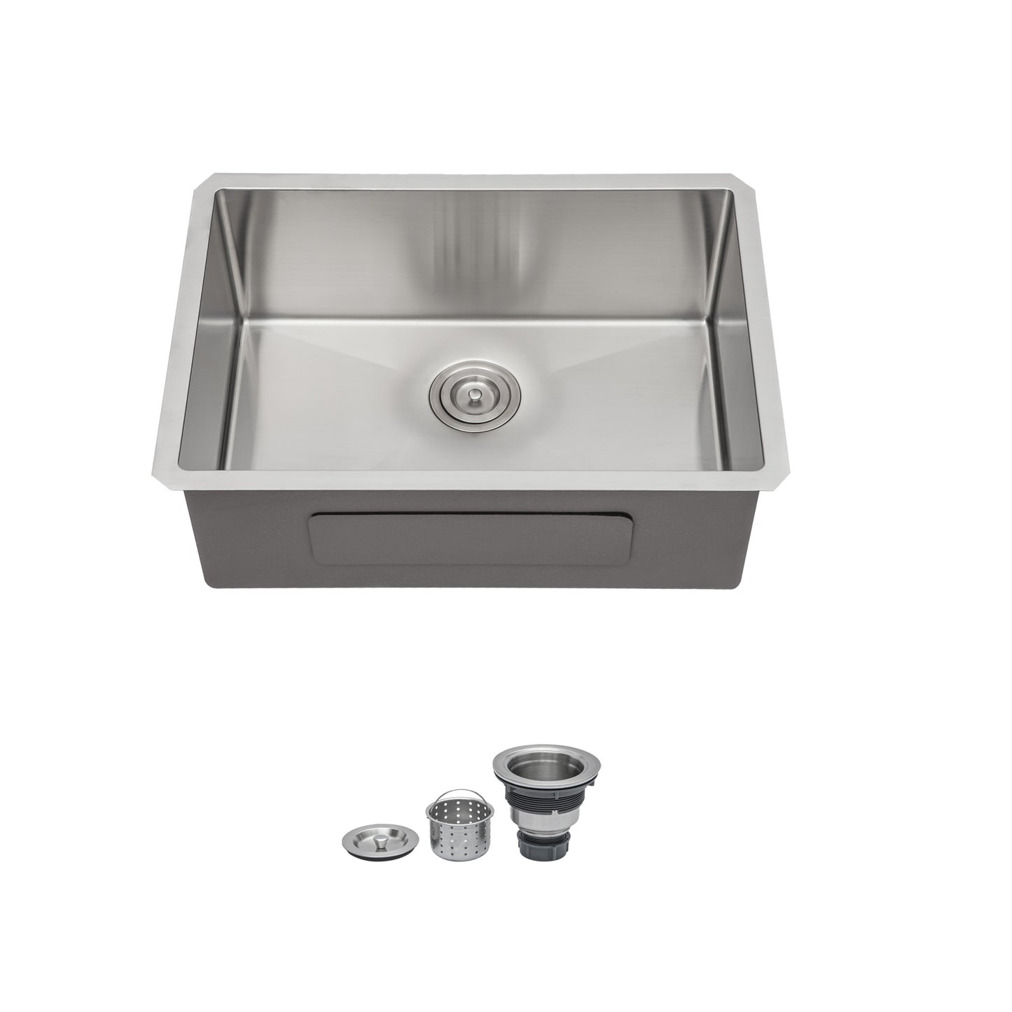 26 Inch Undermount Sink - 26" x 18" x 9" Undermount Stainless Steel Kitchen Sink 16 Gauge 9 Inch Deep Single Bowl Kitchen Sink Basin, Includes Drain Assembly (No Additional Accessories)