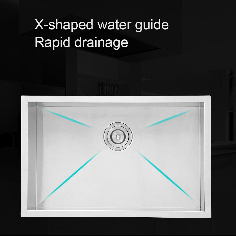 26 Inch Undermount Sink - 26" x 18" x 9" Undermount Stainless Steel Kitchen Sink 16 Gauge 9 Inch Deep Single Bowl Kitchen Sink Basin, Includes Drain Assembly (No Additional Accessories)