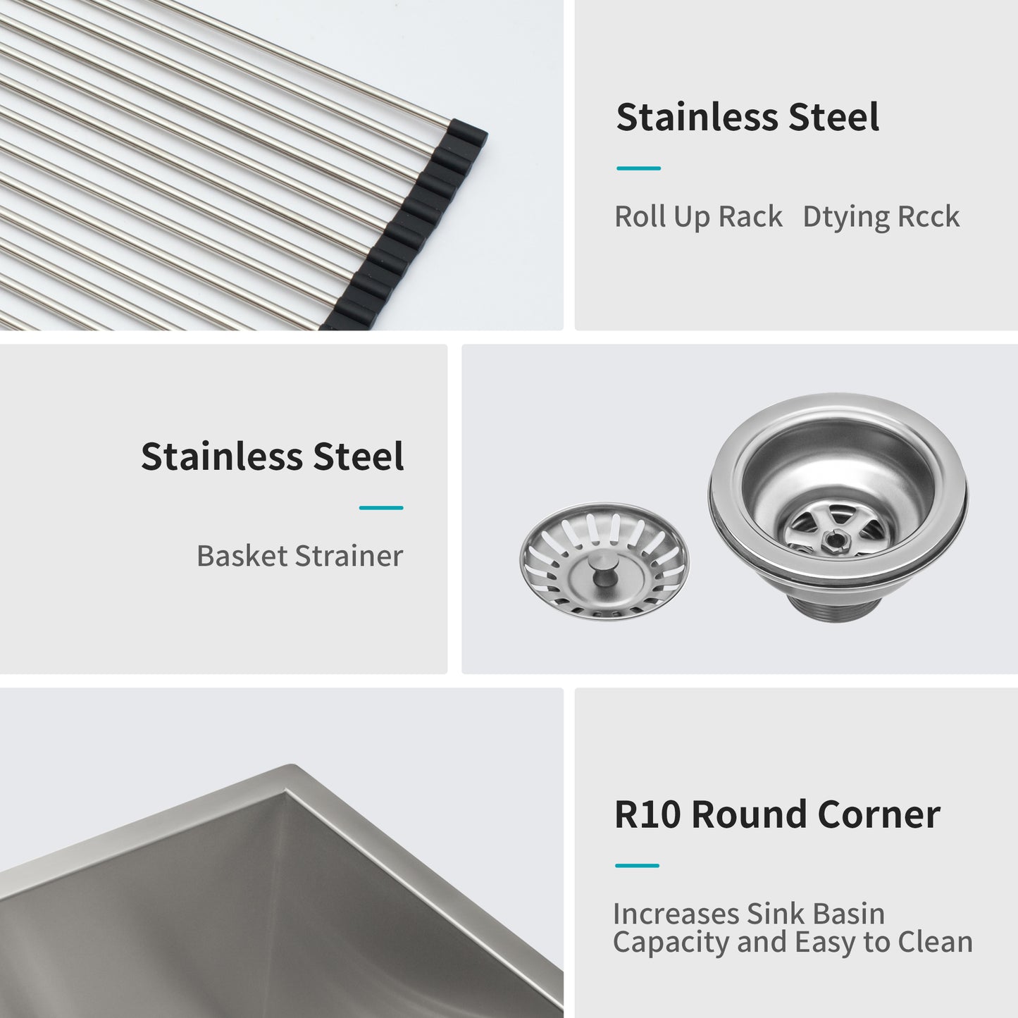 Double Bowl (60/40) Farmhouse Sink- 36" x 20" x 9" Stainless Steel Apron Front Kitchen Sink 16 Gauge with Two 9" Deep Basin