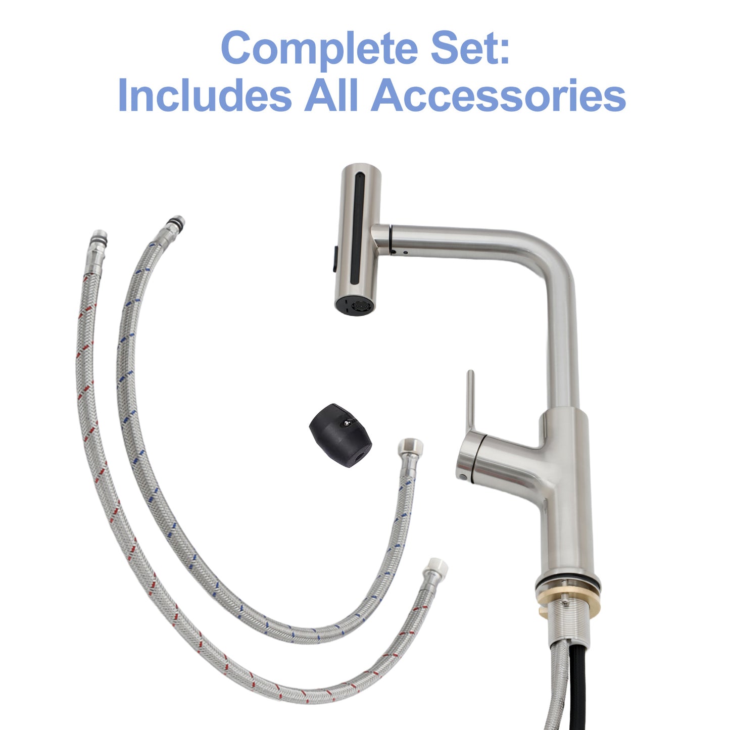 30" Drop-in Kitchen Sink with Pull-out Faucet and Soap Dispenser - 30 x 22 x 10 inch Single Bowl 16 Gauge Stainless Steel Topmount Kitchen Sink Basin