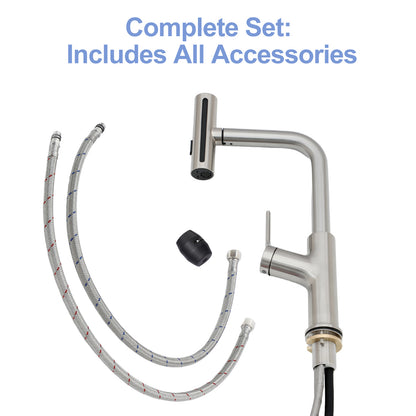 30" Drop-in Kitchen Sink with Pull-out Faucet and Soap Dispenser - 30 x 22 x 10 inch Single Bowl 16 Gauge Stainless Steel Topmount Kitchen Sink Basin