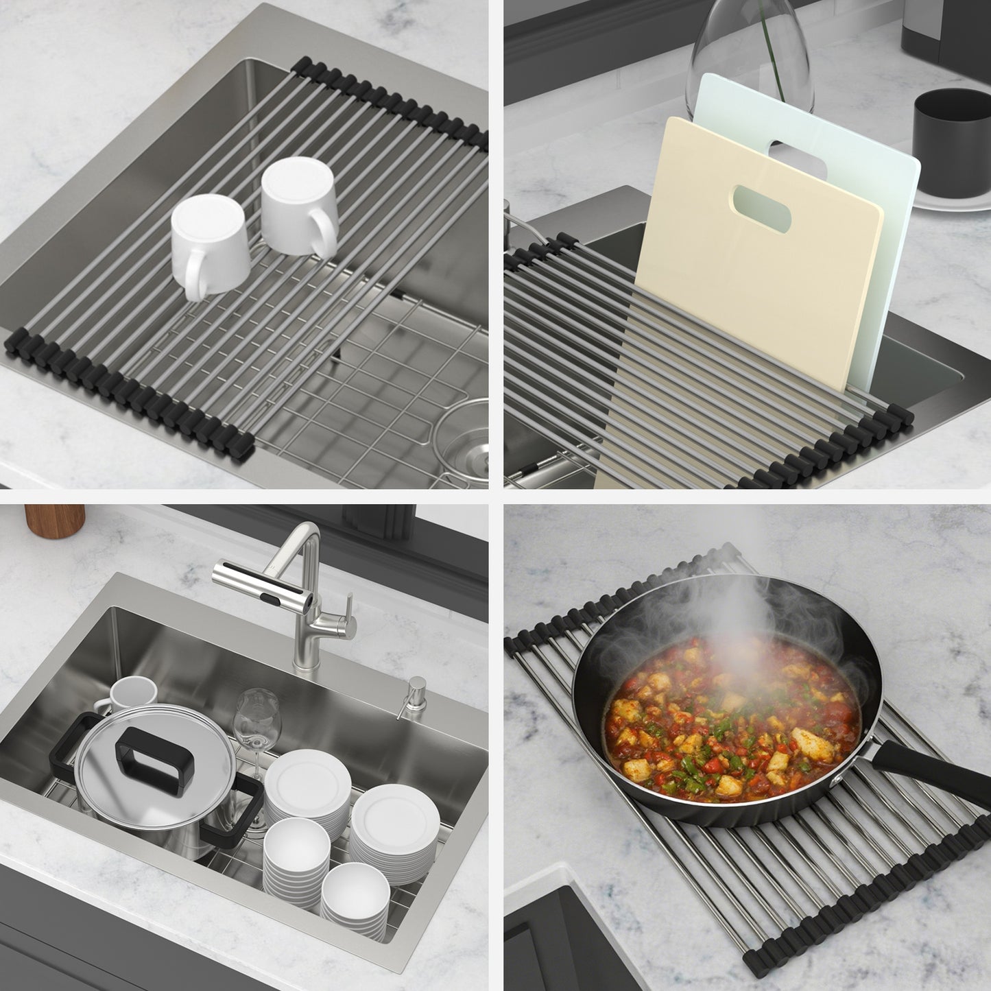 30" Drop-in Kitchen Sink with Pull-out Faucet and Soap Dispenser - 30 x 22 x 10 inch Single Bowl 16 Gauge Stainless Steel Topmount Kitchen Sink Basin