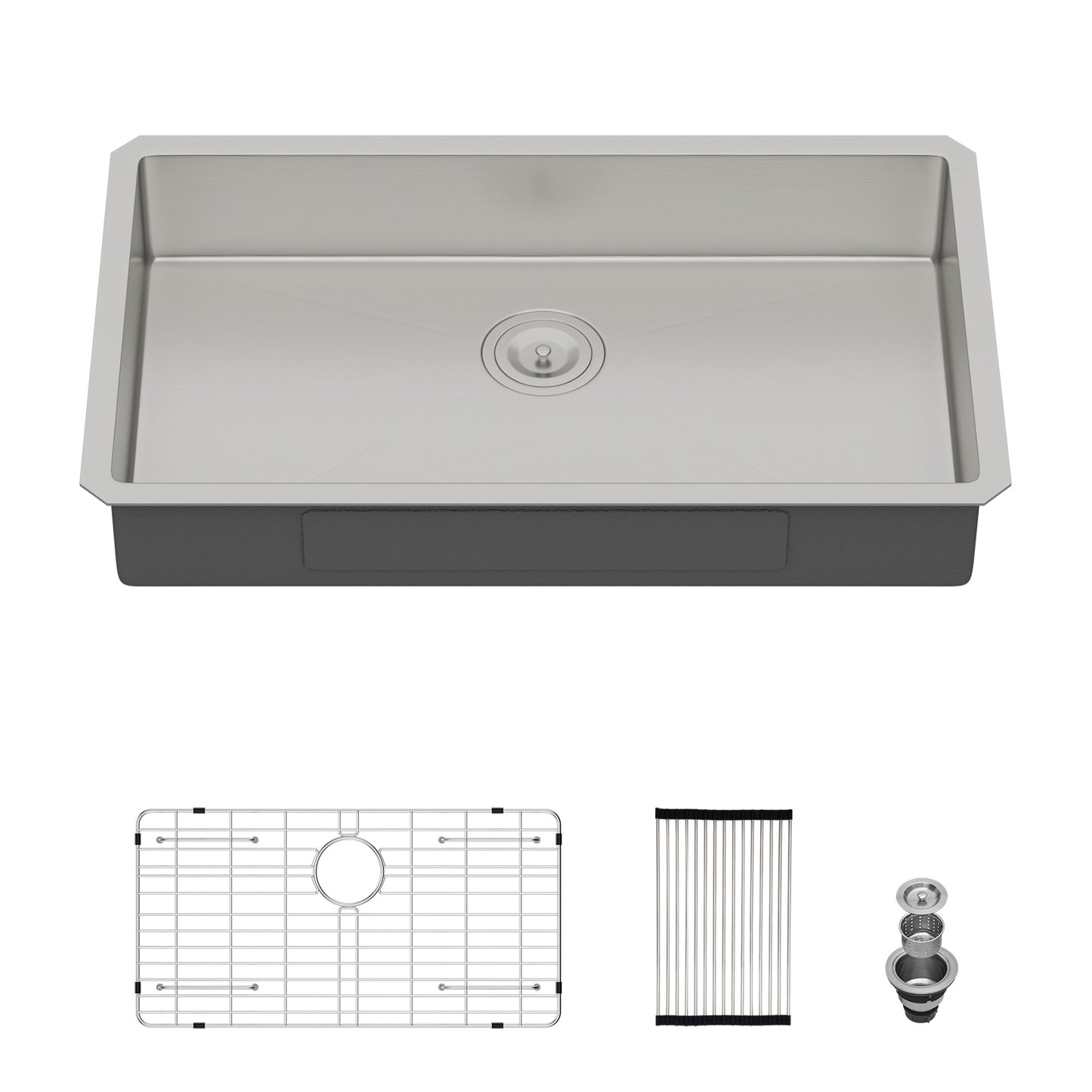 ADA-COMPLIANT Kitchen Sink, 30 Inch Undermount Sink 5.5-Inch Low Depth ADA Compliant Single Bowl 16 Gauge Stainless Steel 30 x 18 x 5.5 Inch Handmade Sinks Basin