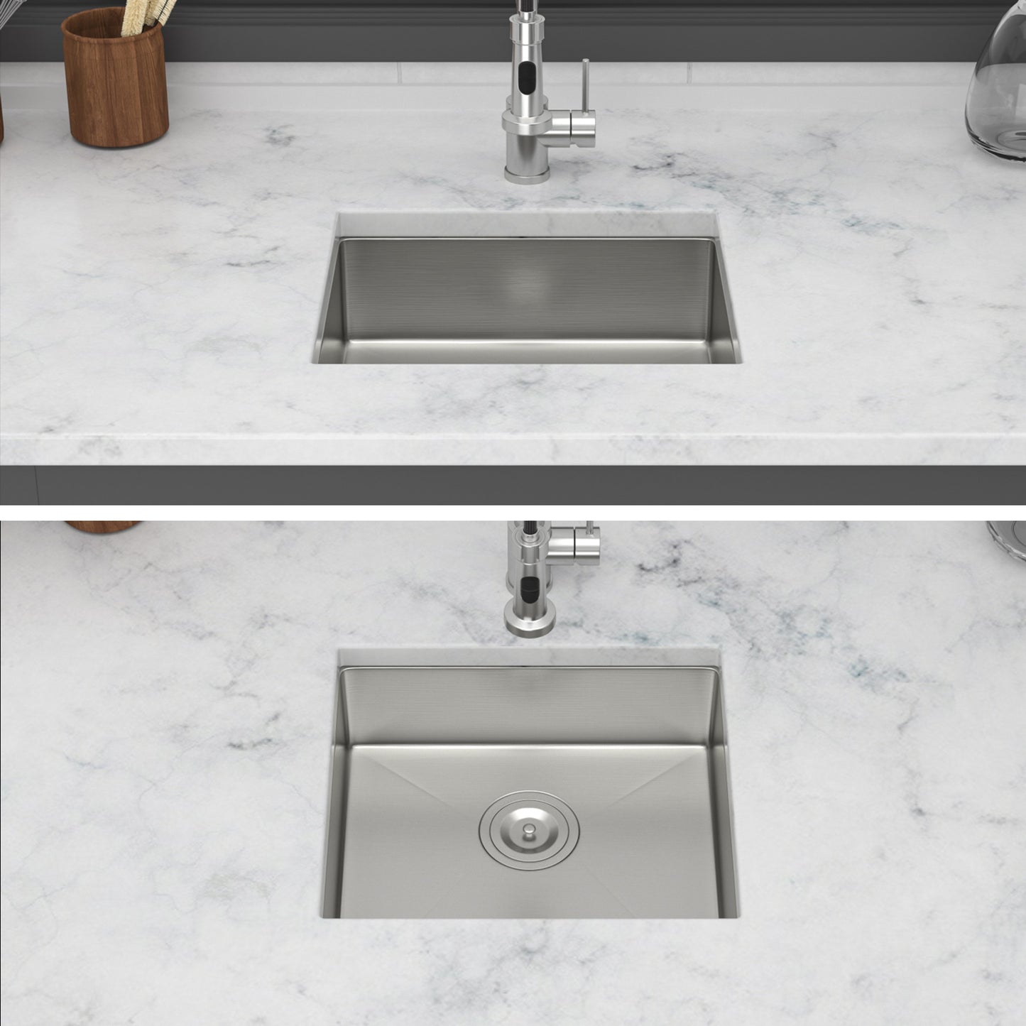 ADA-COMPLIANT Kitchen Sink, 18 Inch Undermount Sink 5.5-Inch Low Depth ADA Compliant Single Bowl 16 Gauge Stainless Steel 18 x 16 x 5.5 Inch Handmade Sinks Basin