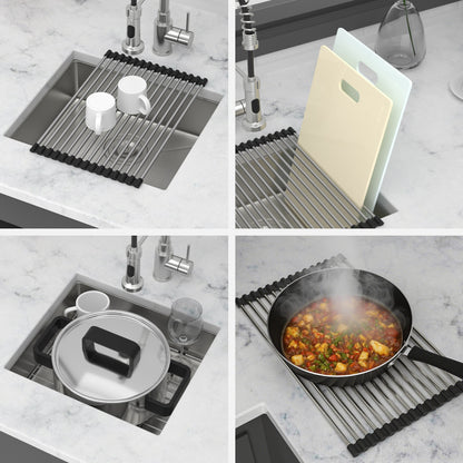 ADA-COMPLIANT Kitchen Sink, 18 Inch Undermount Sink 5.5-Inch Low Depth ADA Compliant Single Bowl 16 Gauge Stainless Steel 18 x 16 x 5.5 Inch Handmade Sinks Basin