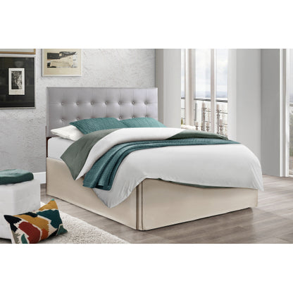 Queen Bed Headboard For Modern Comfort, Light Grey