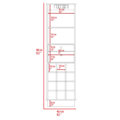 Zircon Bar Cabinet Two Drawers, Black