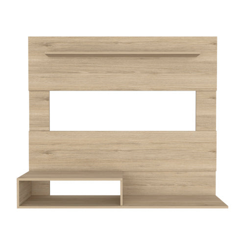 43.3 Inch Light Pine Floating Wall Entertainment Center for TVs Up To 55 Inch