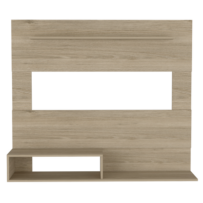 43.3 Inch Light Pine Floating Wall Mount Entertainment Center for TVs Up To 55 Inch