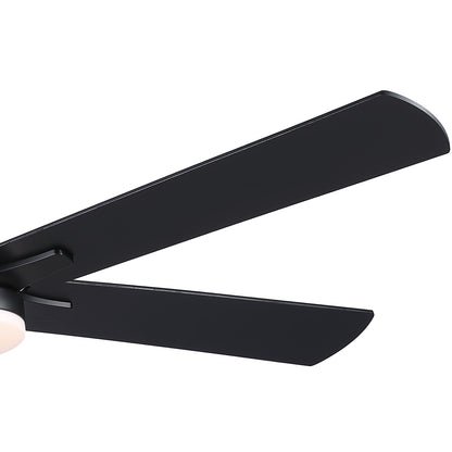 52" Black Lowe Profile Ceiling Fan with Light