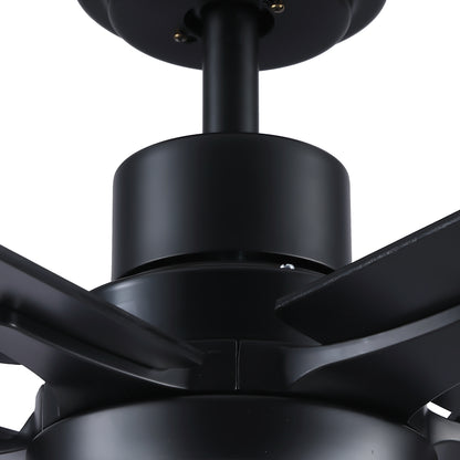 52" Black Lowe Profile Ceiling Fan with Light