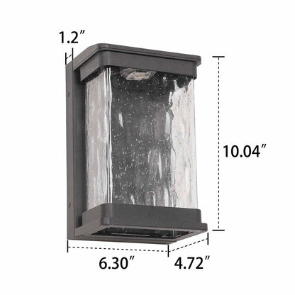 1-Light spotted black Not Motion Sensing LED Outdoor Hardwired Wall Lantern Sconce with No Bulbs Included