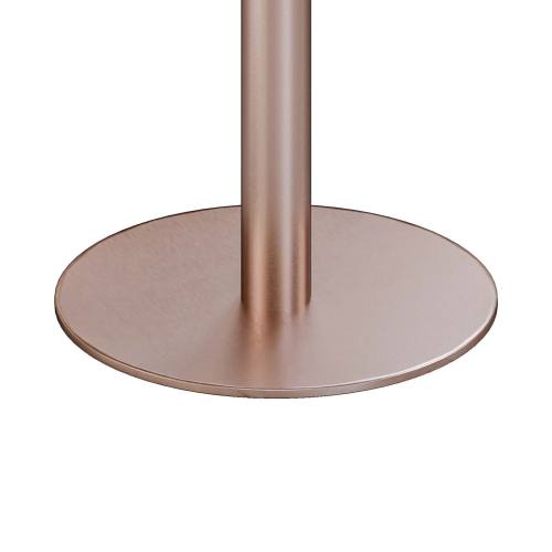 31.5 Inch Square Tulip Dining Table, Sintered Stone Marble Top Stainless Steel Base Indoor Outdoor Table