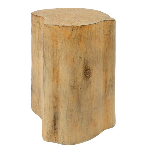 2-in-1 Irregular MGO End Table, Split Design, Small Space Friendly,Indoor Outdoor Use,Natural Color