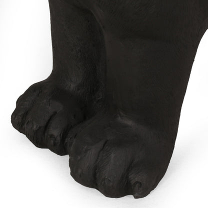 DOG BENCH, Outdoor Bench, Matte Black + Black, No Assembly Required