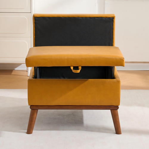 31 inch Storage Ottoman Coffee Table with Lift Top, Mid Century Modern