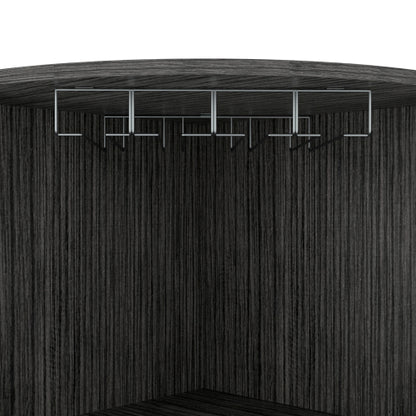 Bar Cabinet, Eight Bottle Cubbies, Two Large Open Shelves